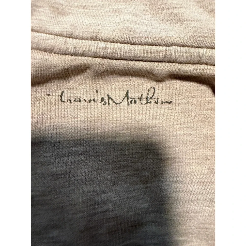 Travis Mathew Men's Beige 1/4 Quarter Zip Golf Pullover  Sweater Long Sleeve